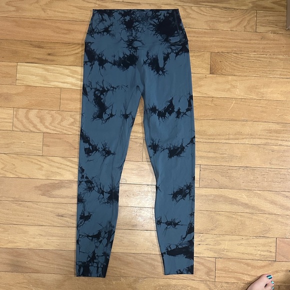 Blue and Black Marble Leggings - Picture 1 of 3